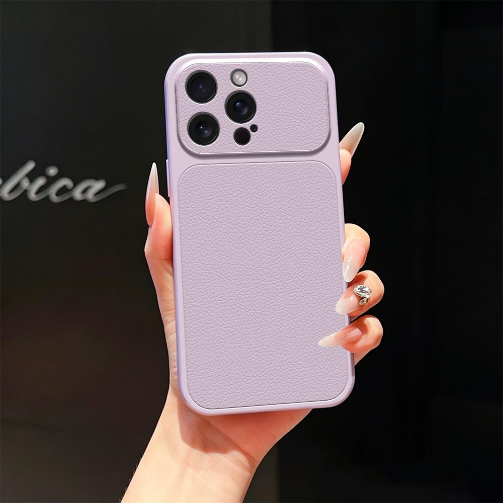 For iPhone 15 Pro Lambskin Series Skin Feel Shockproof Phone Case(Purple)