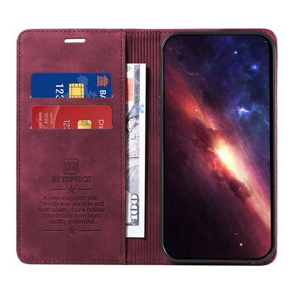 For Huawei nova 16 BETOPNICE Suction RFID Anti-theft Leather Phone Case(Wine Red)