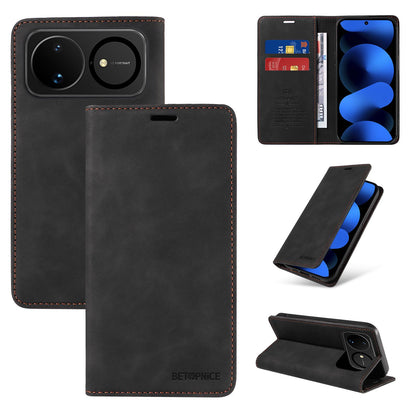 For Huawei nova 16 BETOPNICE Suction RFID Anti-theft Leather Phone Case(Black)
