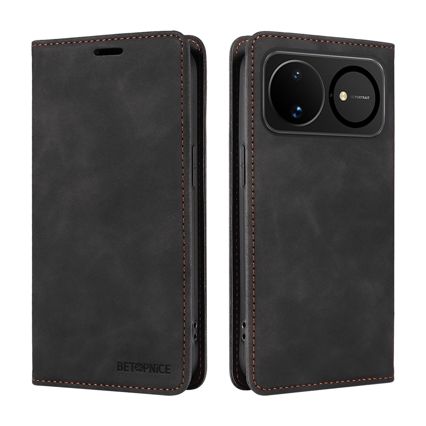For Huawei nova 16 BETOPNICE Suction RFID Anti-theft Leather Phone Case(Black)