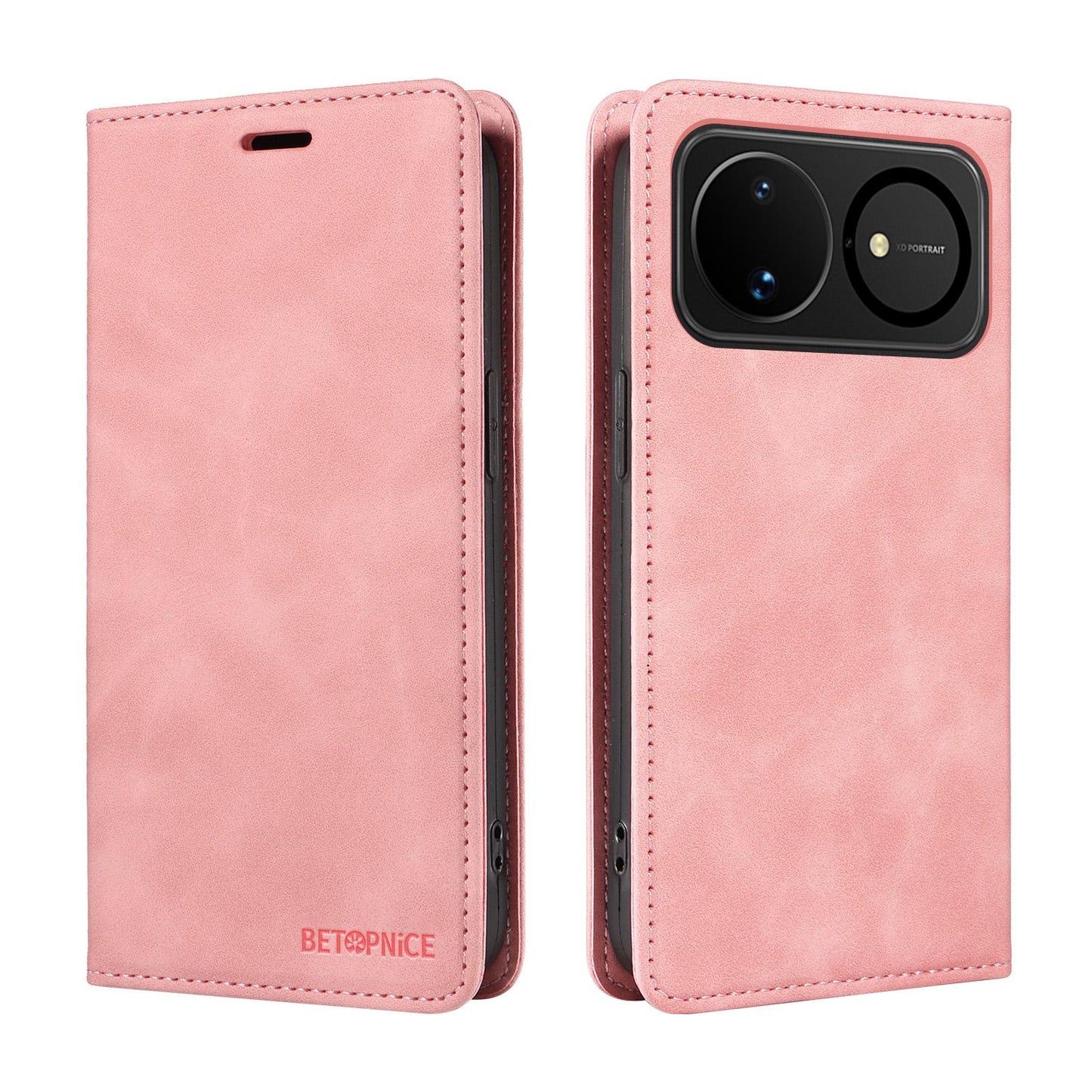 For Huawei nova 16 BETOPNICE Suction RFID Anti-theft Leather Phone Case(Pink)