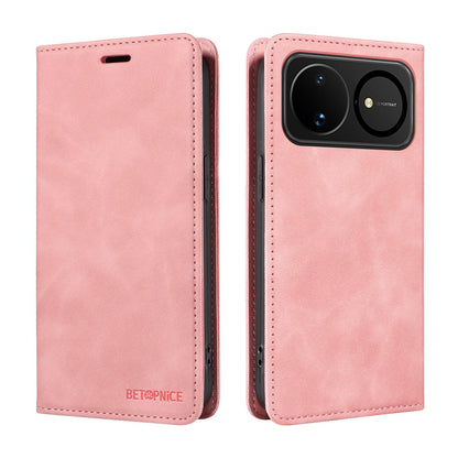 For Huawei nova 16 BETOPNICE Suction RFID Anti-theft Leather Phone Case(Pink)