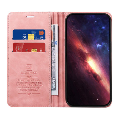 For Huawei nova 16 BETOPNICE Suction RFID Anti-theft Leather Phone Case(Pink)