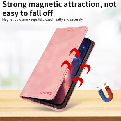 For Huawei nova 16 BETOPNICE Suction RFID Anti-theft Leather Phone Case(Pink)