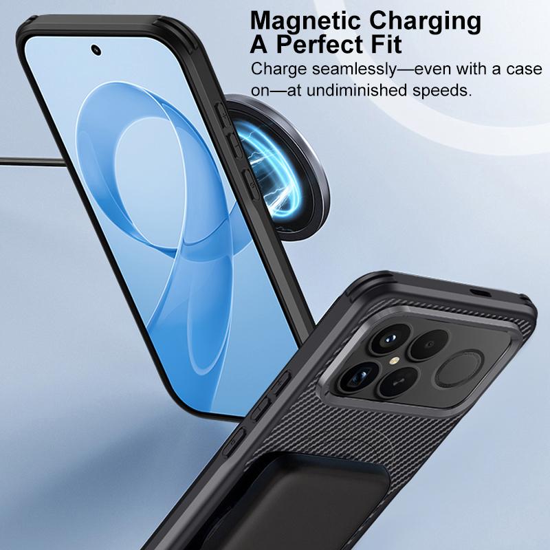 For Redmi K90 Pro Max / Poco F8 Ultra 5G Blade-Style Carbon Fiber Texture Magnetic Skin-Feel Phone Case(Royal Blue)