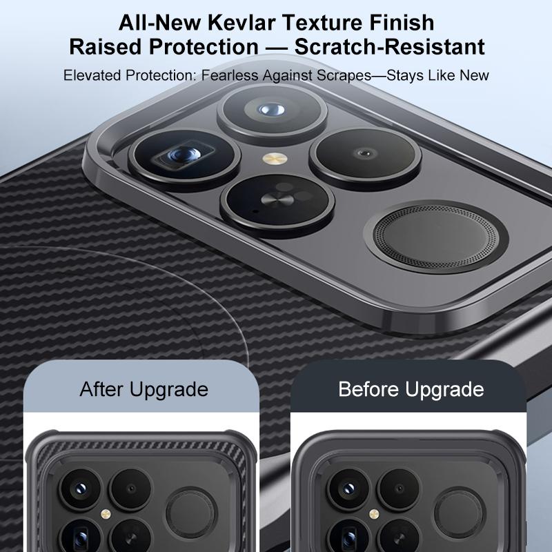 For Redmi K90 Pro Max / Poco F8 Ultra 5G Blade-Style Carbon Fiber Texture Magnetic Skin-Feel Phone Case(Silver Gray)