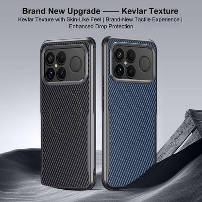 For Redmi K90 Pro Max / Poco F8 Ultra 5G Blade-Style Carbon Fiber Texture Magnetic Skin-Feel Phone Case(Graphite Black)