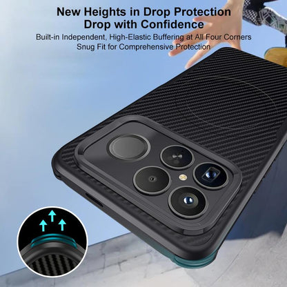 For Redmi K90 Pro Max / Poco F8 Ultra 5G Blade-Style Carbon Fiber Texture Magnetic Skin-Feel Phone Case(Graphite Black)