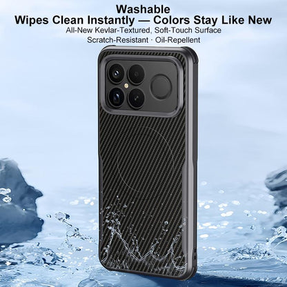 For Redmi K90 Pro Max / Poco F8 Ultra 5G Blade-Style Carbon Fiber Texture Magnetic Skin-Feel Phone Case(Graphite Black)