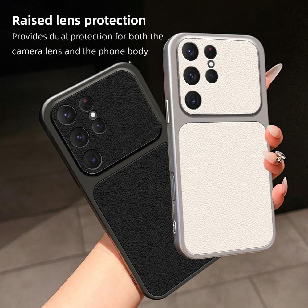 For Galaxy S24 Ultra 5G Lambskin Series Skin Feel Shockproof Phone Case(Purple)