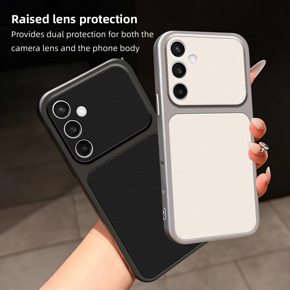 For Galaxy S25 FE 5G Lambskin Series Skin Feel Shockproof Phone Case(Purple)