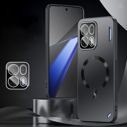 For OPPO K15 Pro 5G Ice Magnetic Explosion-proof Lens Film PC Phone Case - Graphite Black - EDA009251202A