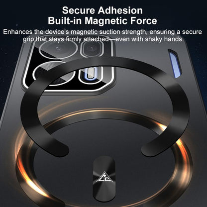 For OPPO K15 Pro 5G Ice Magnetic Explosion-proof Lens Film PC Phone Case - Moonlight Blue - EDA009251202B