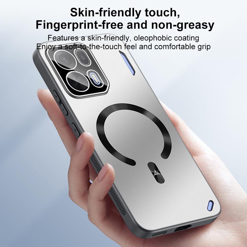 For OPPO K15 Pro 5G Ice Magnetic Explosion-proof Lens Film PC Phone Case - Space Silver - EDA009251202C