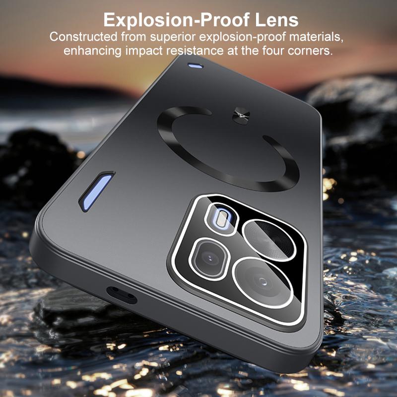 For OPPO K15 Pro 5G Ice Magnetic Explosion-proof Lens Film PC Phone Case - Space Silver - EDA009251202C