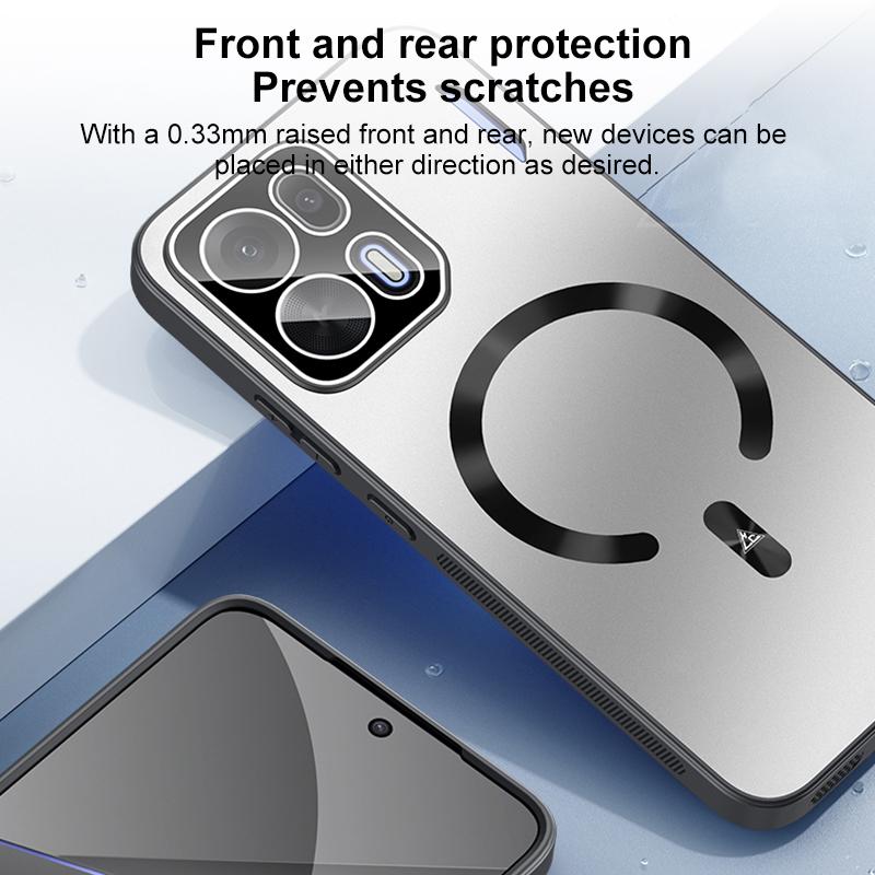 For OPPO K15 Pro+ Ice Magnetic Explosion-proof Lens Film PC Phone Case - Graphite Black - EDA009251203A