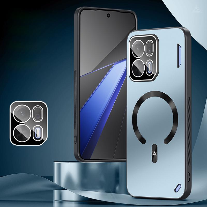 For OPPO K15 Pro+ Ice Magnetic Explosion-proof Lens Film PC Phone Case - Moonlight Blue - EDA009251203B