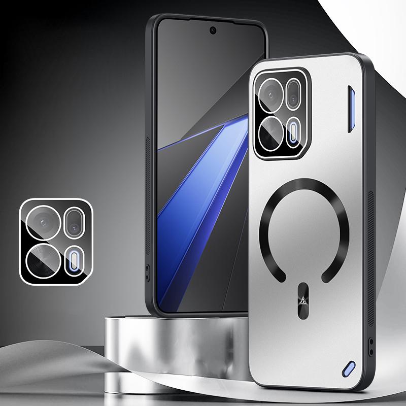 For OPPO K15 Pro+ Ice Magnetic Explosion-proof Lens Film PC Phone Case - Space Silver - EDA009251203C