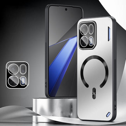 For OPPO K15 Pro+ Ice Magnetic Explosion-proof Lens Film PC Phone Case - Space Silver - EDA009251203C