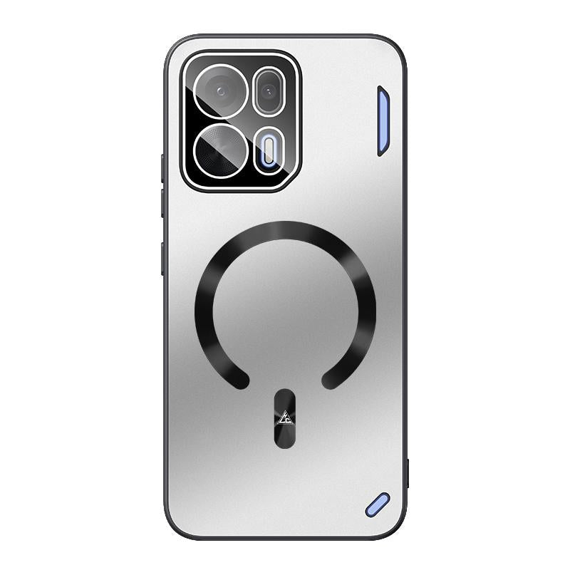 For OPPO K15 Pro+ Ice Magnetic Explosion-proof Lens Film PC Phone Case - Space Silver - EDA009251203C