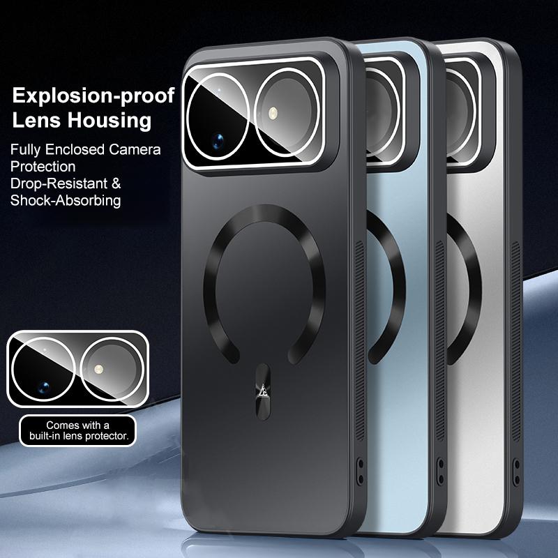 For Huawei nova 16 Ice Magnetic Explosion-proof Lens Film PC Phone Case - Graphite Black - EDA009253811A