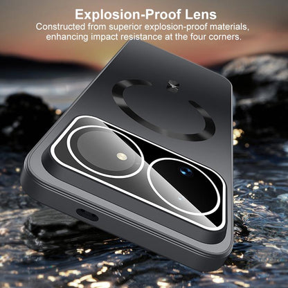 For Huawei nova 16 Ice Magnetic Explosion-proof Lens Film PC Phone Case - Moonlight Blue - EDA009253811B