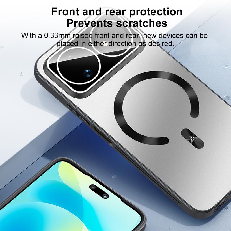 For Huawei nova 16 Ice Magnetic Explosion-proof Lens Film PC Phone Case - Moonlight Blue - EDA009253811B