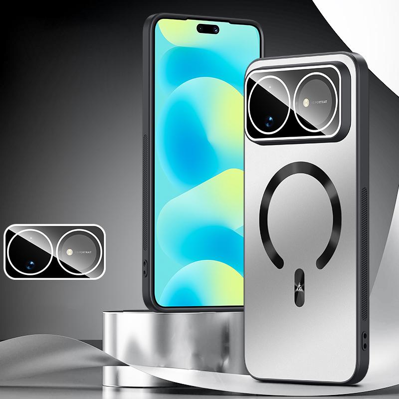 For Huawei nova 16 Ice Magnetic Explosion-proof Lens Film PC Phone Case - Space Silver - EDA009253811C