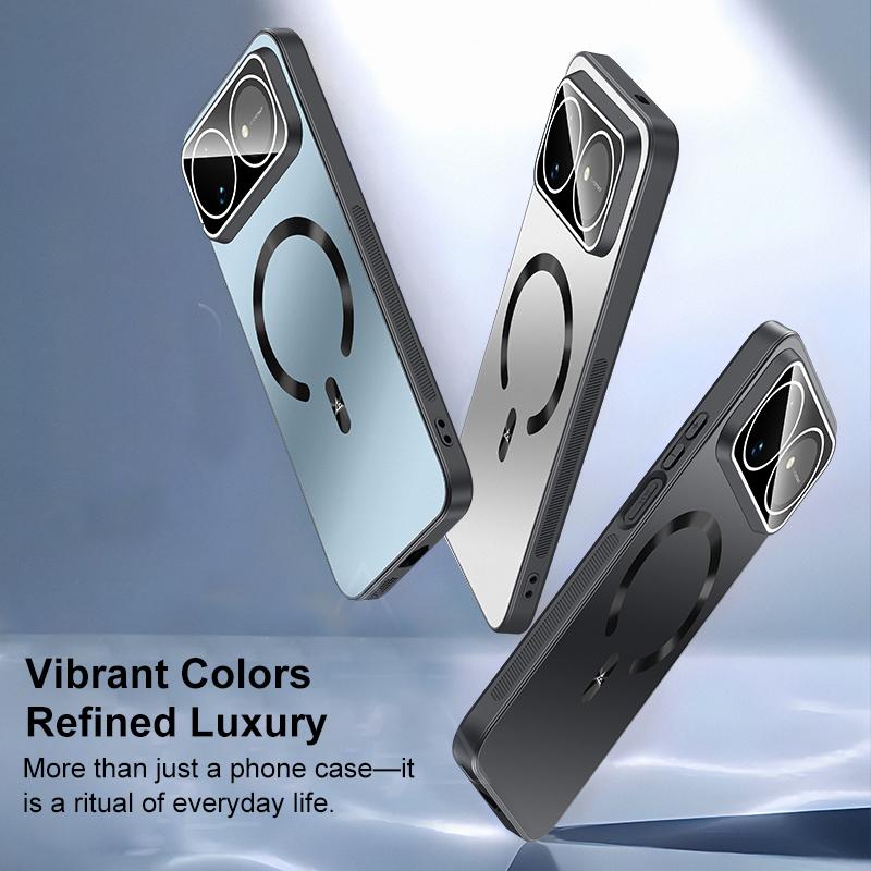 For Huawei nova 16 Ice Magnetic Explosion-proof Lens Film PC Phone Case - Space Silver - EDA009253811C