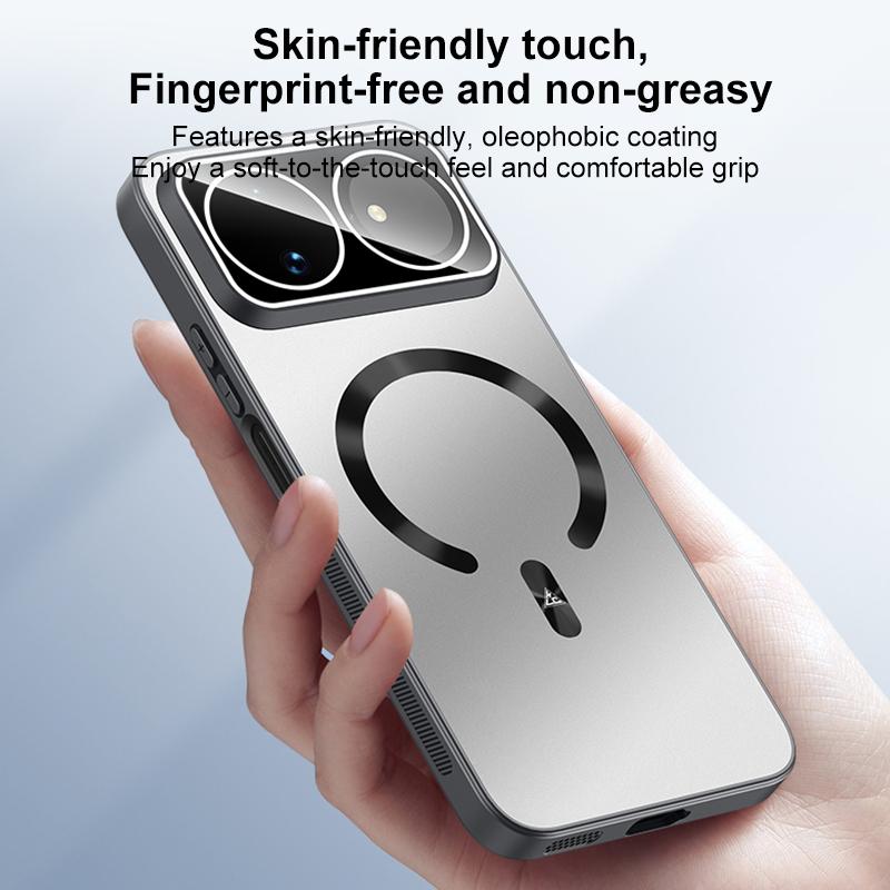 For Huawei nova 16 Ice Magnetic Explosion-proof Lens Film PC Phone Case - Space Silver - EDA009253811C