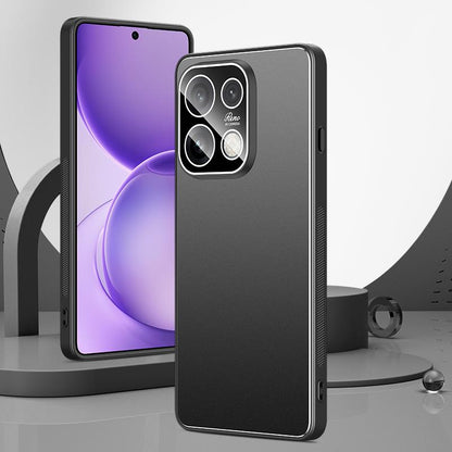 For OPPO Reno16 5G Global Golden Shield Metal Frosted Lens Film Phone Case - Black - EDA009254508A