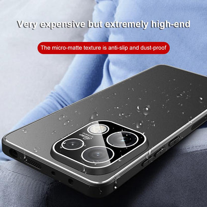 For OPPO Reno16 5G Global Golden Shield Metal Frosted Lens Film Phone Case - Blue - EDA009254508B