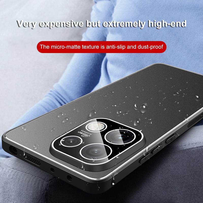 For OPPO Reno16 5G Global Golden Shield Metal Frosted Lens Film Phone Case - Orange - EDA009254508D