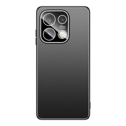 For OPPO Reno16 Pro 5G Global Golden Shield Metal Frosted Lens Film Phone Case - Black - EDA009254509A