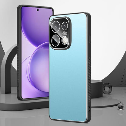For OPPO Reno16 Pro 5G Global Golden Shield Metal Frosted Lens Film Phone Case - Blue - EDA009254509B