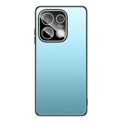 For OPPO Reno16 Pro 5G Global Golden Shield Metal Frosted Lens Film Phone Case - Blue - EDA009254509B