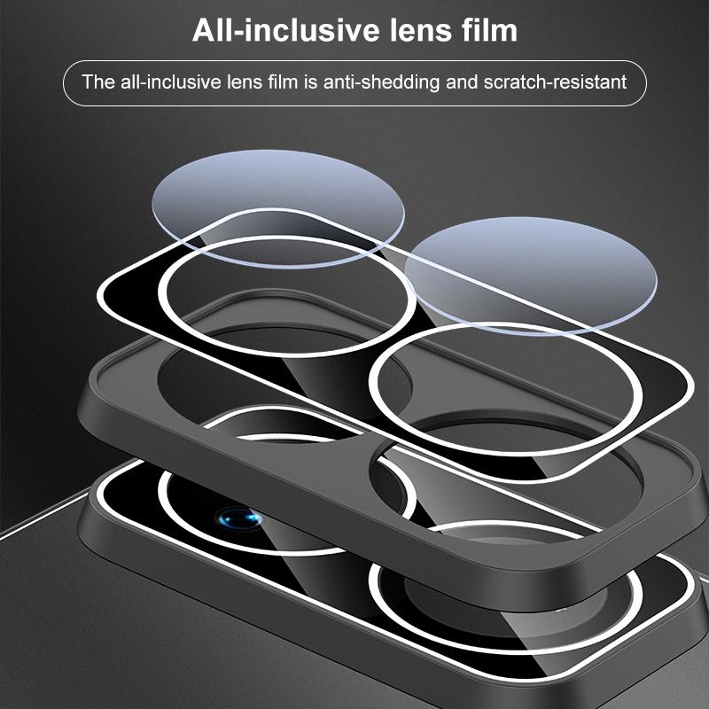 For Huawei nova 16 Pro Golden Shield Metal Frosted Lens Film Phone Case - Black - EDA009254712A