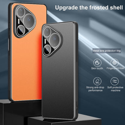 For Huawei Pura 90 Pro Max 5G Golden Shield Metal Frosted Lens Film Phone Case - Black - EDA009254715A