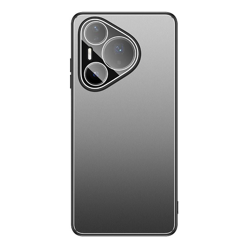 For Huawei Pura 90 Pro Max 5G Golden Shield Metal Frosted Lens Film Phone Case - Silver Grey - EDA009254715C