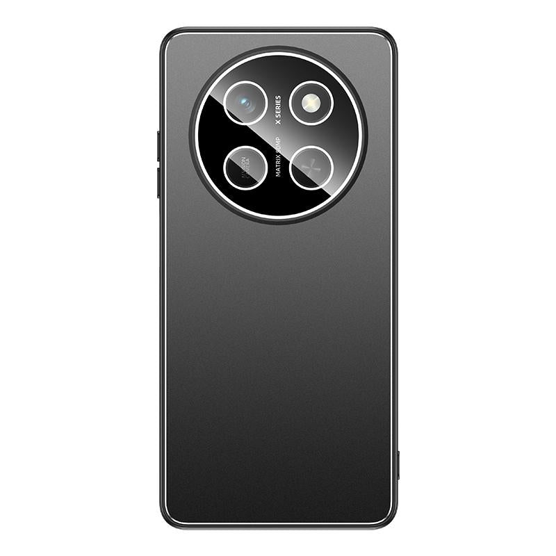 For Honor X80 Pro Max 5G Golden Shield Metal Frosted Lens Film Phone Case - Black - EDA009254909A