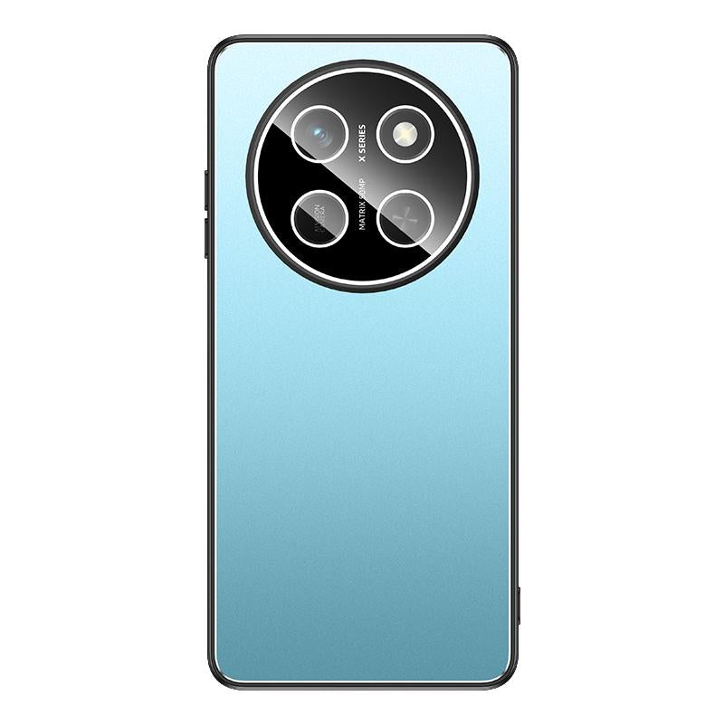 For Honor X80 Pro Max 5G Golden Shield Metal Frosted Lens Film Phone Case - Blue - EDA009254909B