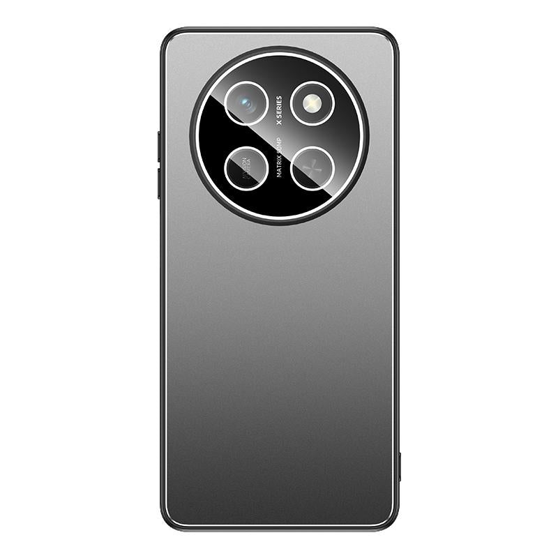 For Honor X80 Pro Max 5G Golden Shield Metal Frosted Lens Film Phone Case - Silver Grey - EDA009254909C