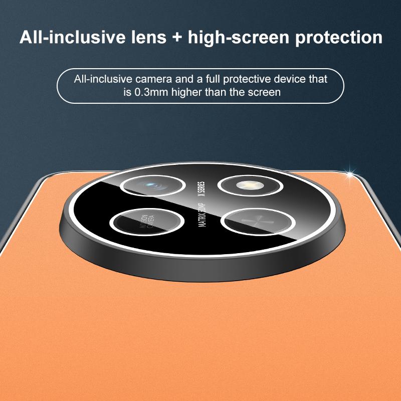 For Honor X80 Pro Max 5G Golden Shield Metal Frosted Lens Film Phone Case - Silver Grey - EDA009254909C