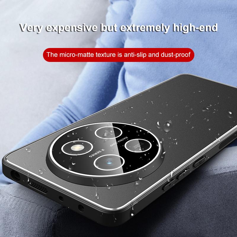 For Honor X80 Pro Max 5G Golden Shield Metal Frosted Lens Film Phone Case - Orange - EDA009254909D