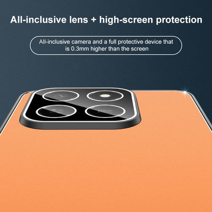 For Honor Play X80 Pro 5G Golden Shield Metal Frosted Lens Film Phone Case - Black - EDA009254911A