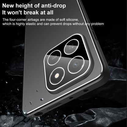 For Honor Play X80 Pro 5G Golden Shield Metal Frosted Lens Film Phone Case - Black - EDA009254911A