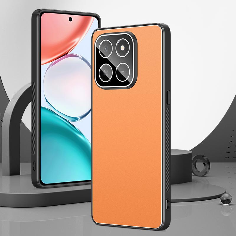 For Honor Play X80 Pro 5G Golden Shield Metal Frosted Lens Film Phone Case - Orange - EDA009254911D