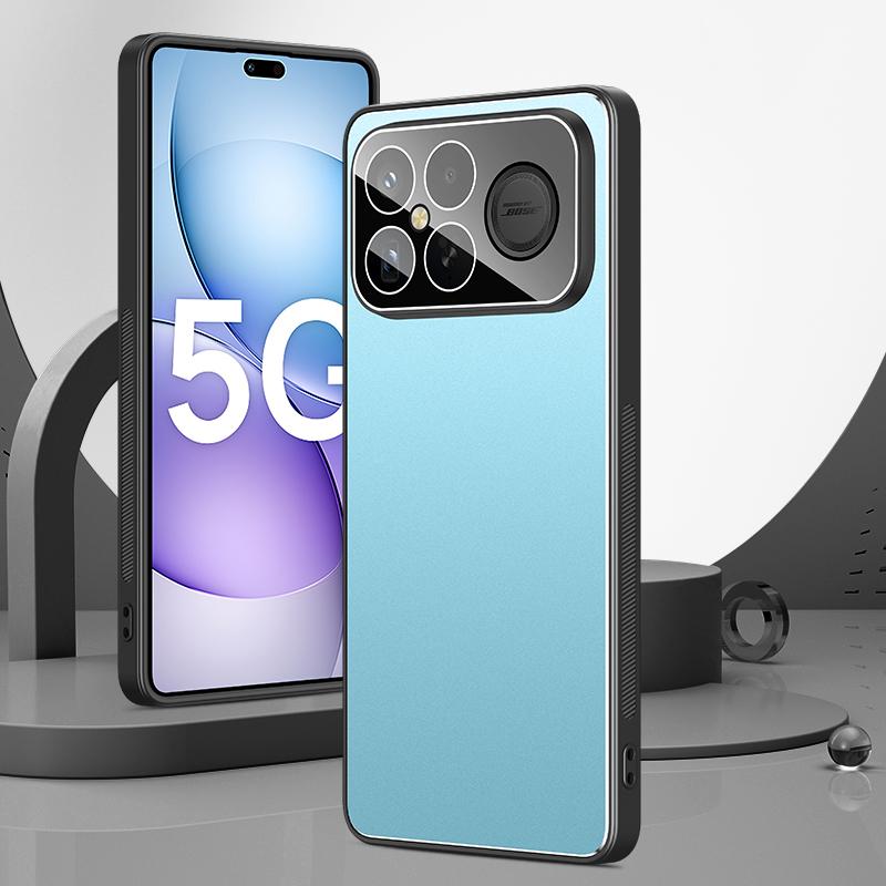 For Redmi K90 Pro Max / Poco F8 Ultra 5G Golden Shield Metal Frosted Lens Film Phone Case(Blue)