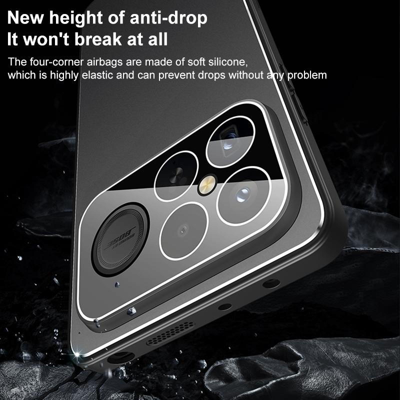 For Redmi K90 Pro Max / Poco F8 Ultra 5G Golden Shield Metal Frosted Lens Film Phone Case(Blue)