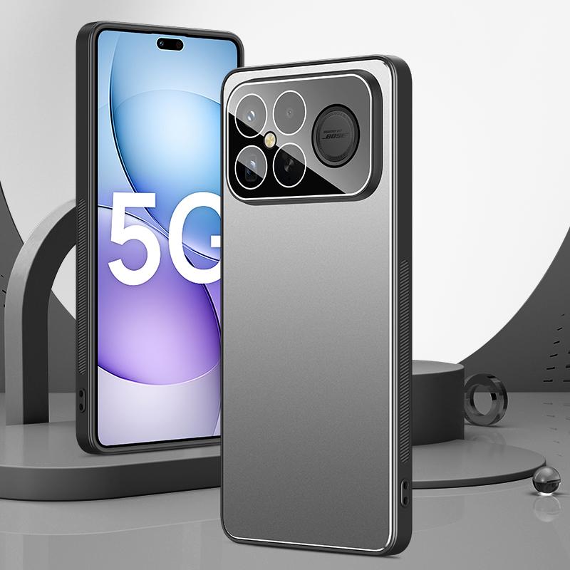 For Redmi K90 Pro Max / Poco F8 Ultra 5G Golden Shield Metal Frosted Lens Film Phone Case(Silver Grey)